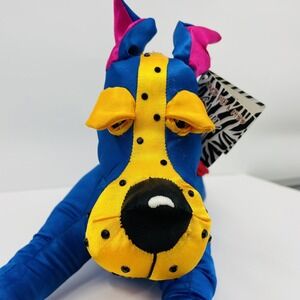 Lynda Corneille SWAK Zappy Soft Sculpture Sealed With A Kiss Blue Schnauzer